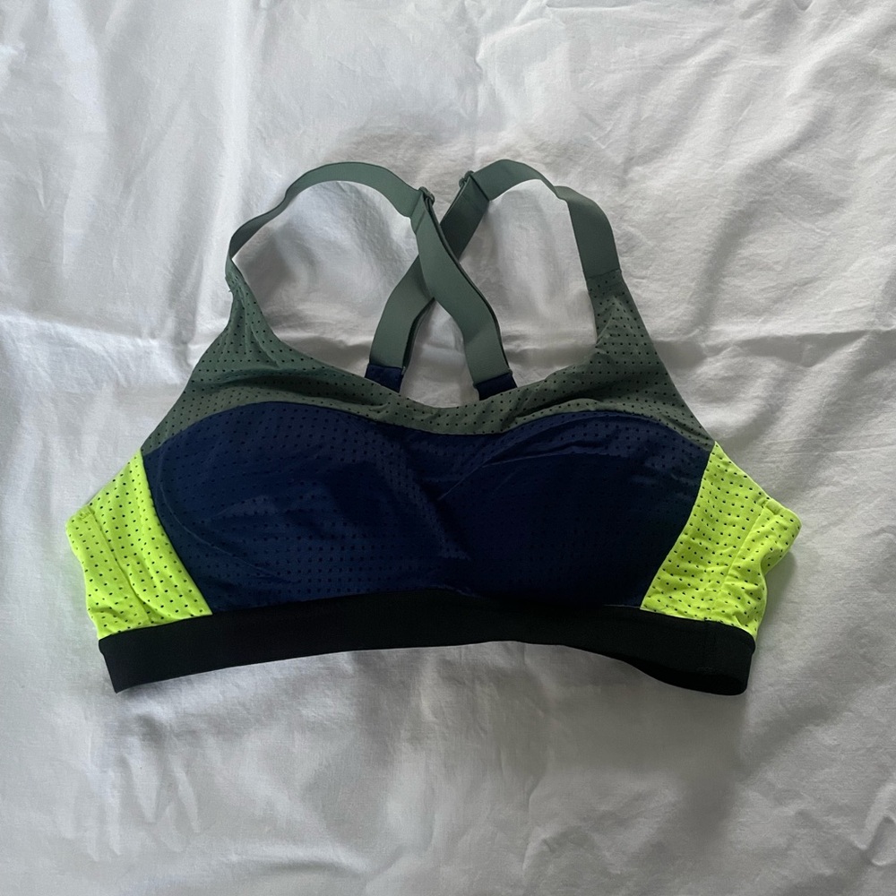 Women's Green and Blue Sports Bra